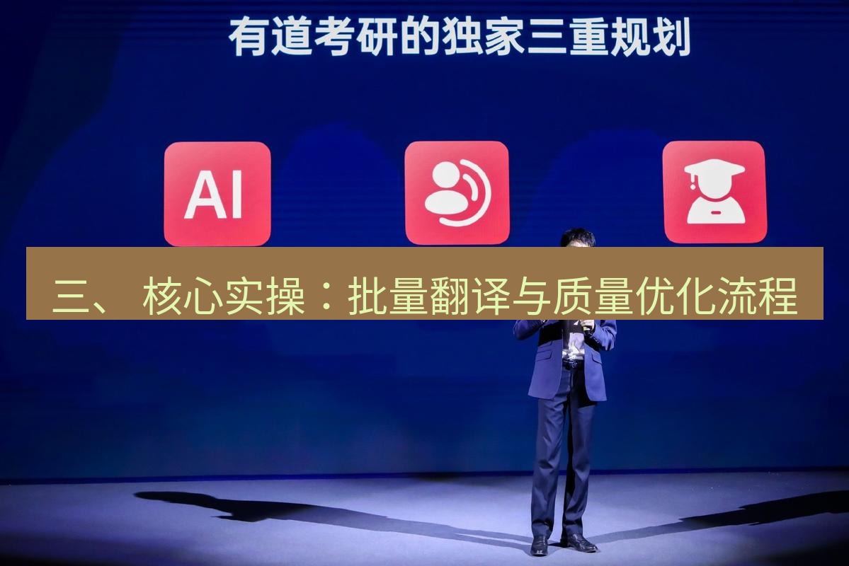 有道翻译官网 三、 核心实操：批量翻译与质量优化流程