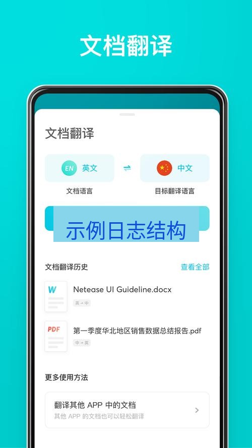 有道翻译官网 示例日志结构
