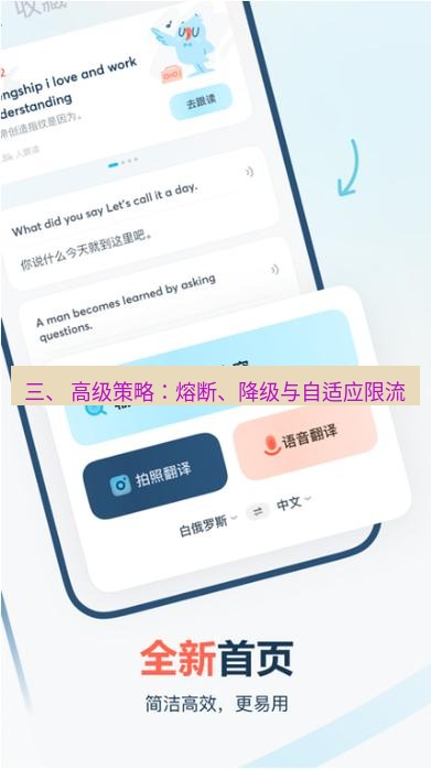 有道翻译官网 三、 高级策略：熔断、降级与自适应限流